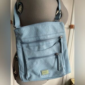 Rosetti cross body messenger bag. Blue. Vintage.